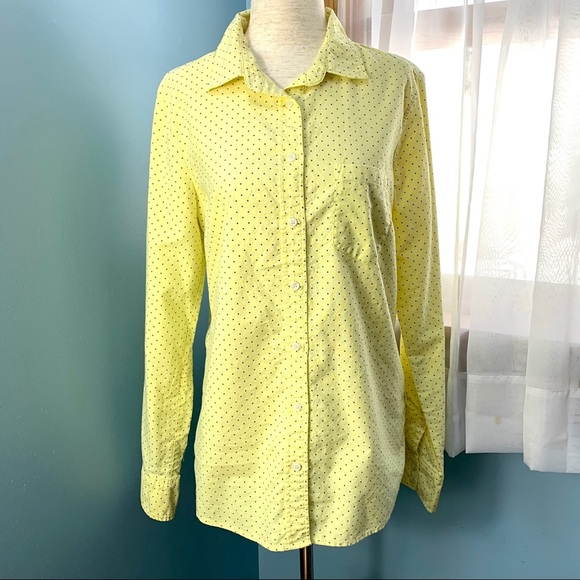 J. Crew Yellow Polka Dot Button Down Shirt - Picture 8 of 8